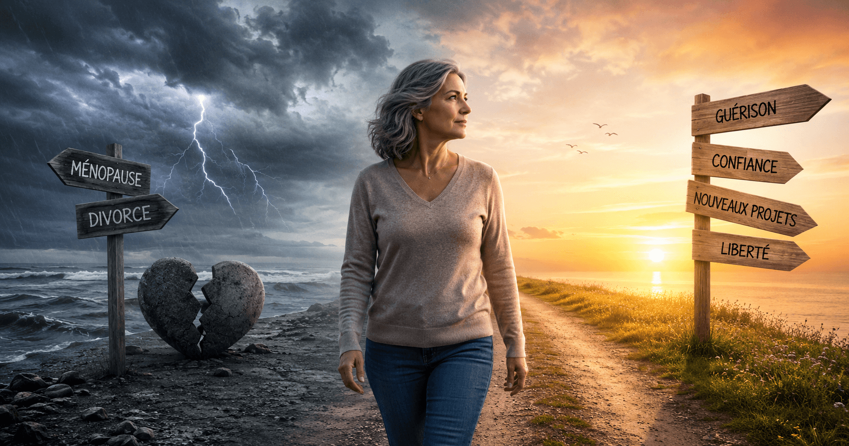 Ménopause et divorce : quand deux tempêtes se rencontrent